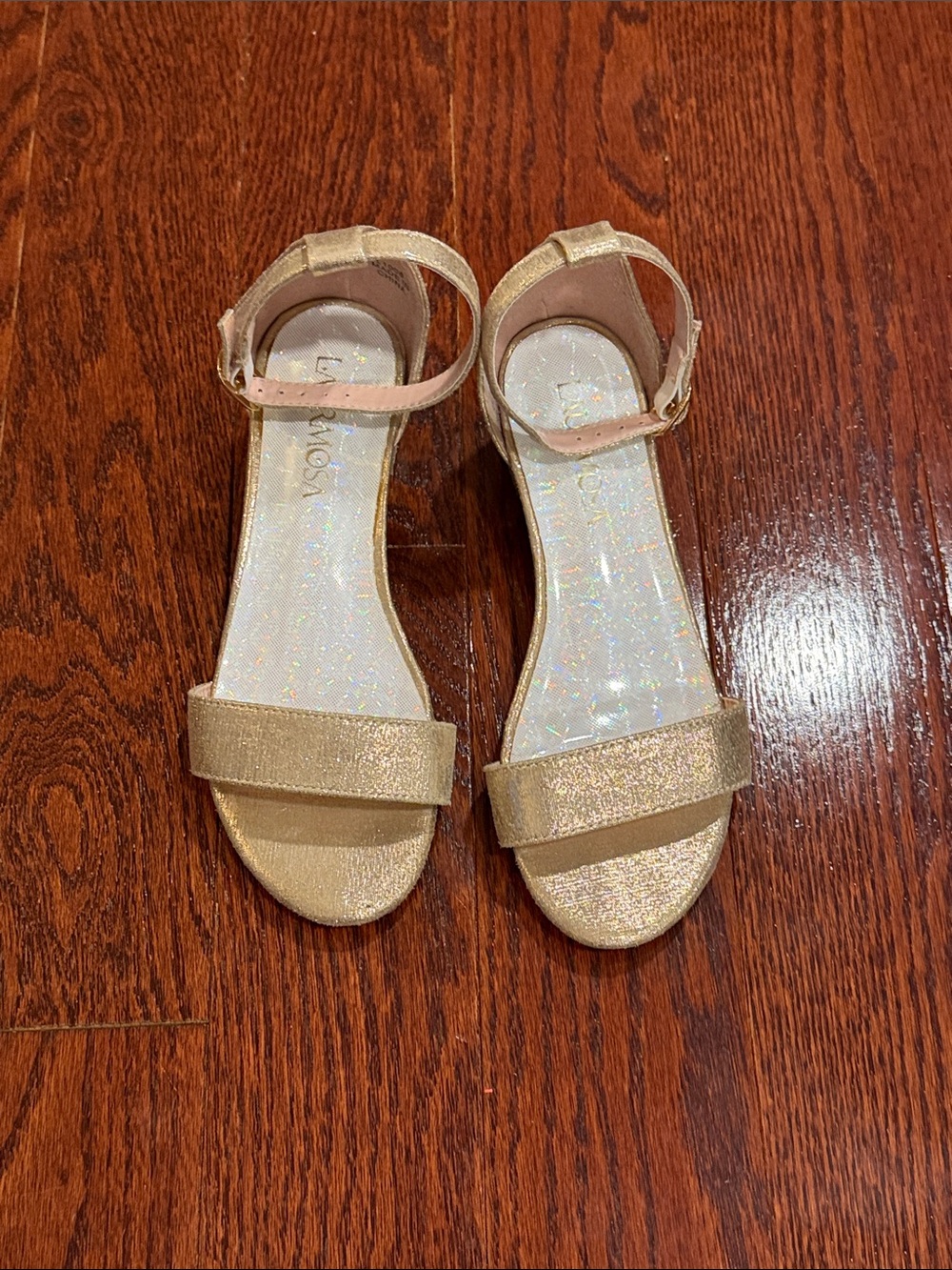 Girls' Sparkle Ankle-Strap Sandals - Gold